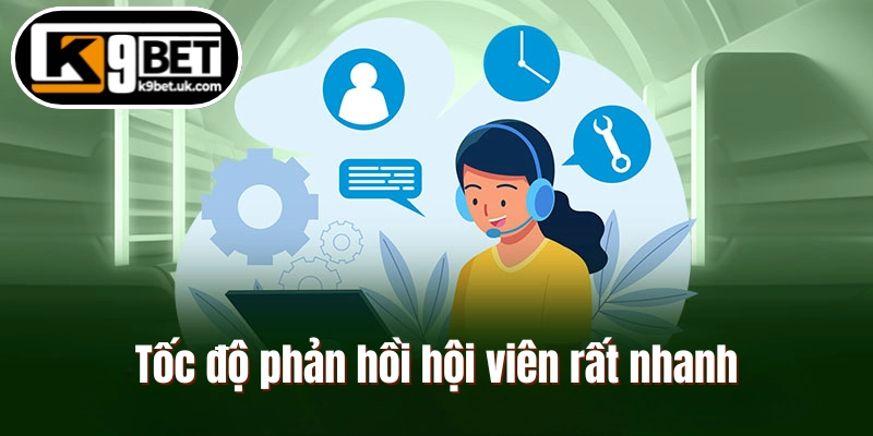 Tốc độ phản hồi hội viên rất nhanh